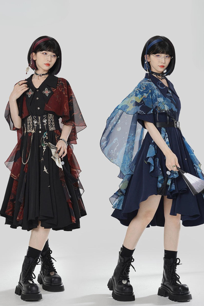 チャイナエンブロイダリードレス+ベルト+ガードル