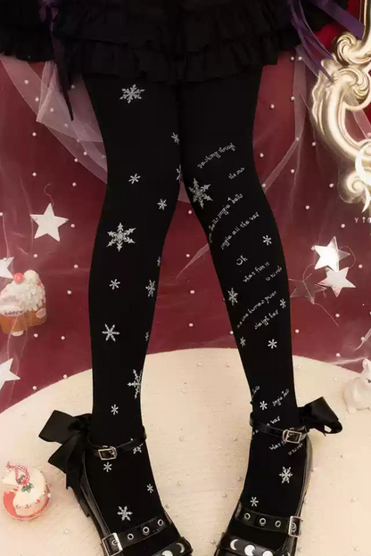 Silver Gold Design Tights