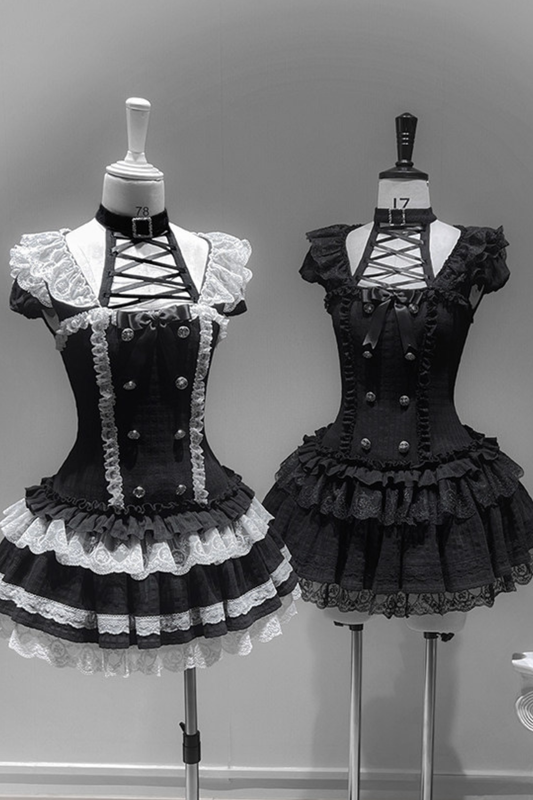 Gothic Doll Dress + Pants + Hairband