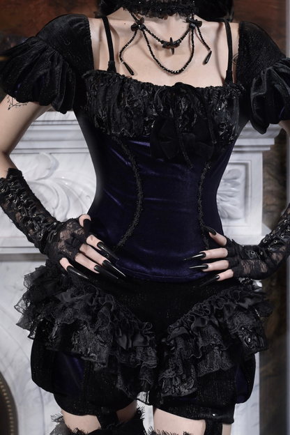 ゴシックスタイルパフスリーブトップス
