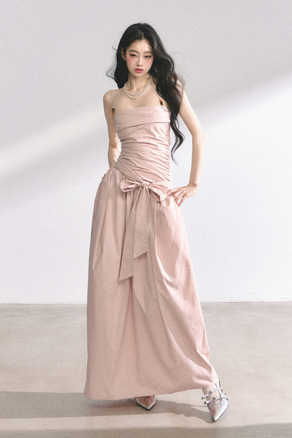 ホルターネックロングドレス
