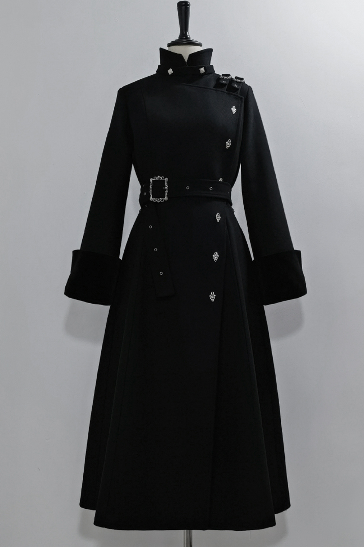 スタンドネック皇子ロングコート