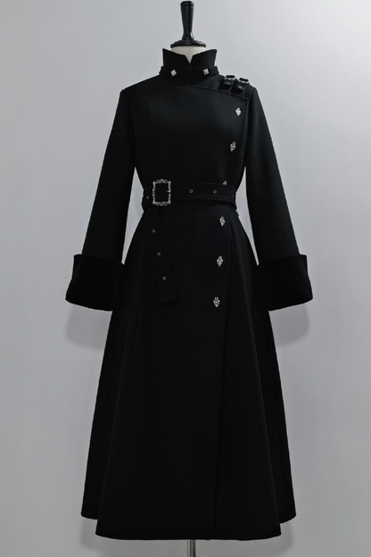 スタンドネック皇子ロングコート