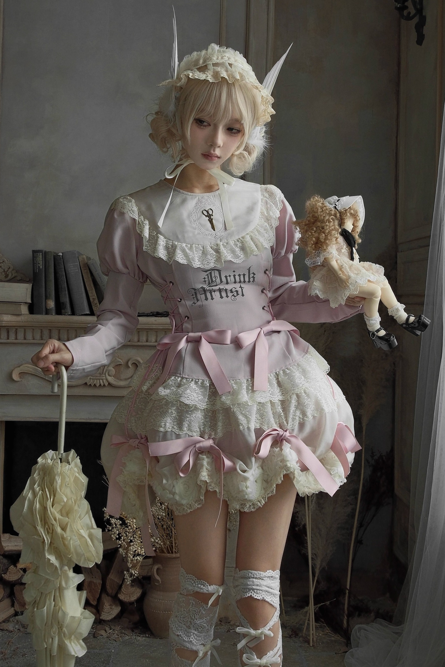 ドローストリングゴシックスイートトップス+ケーキスカート