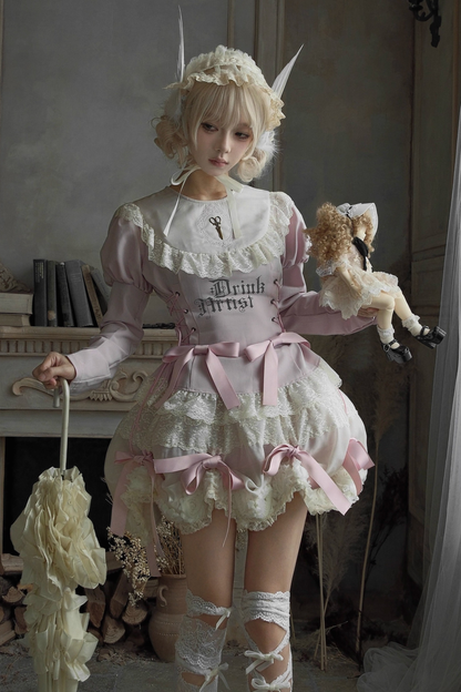 ドローストリングゴシックスイートトップス+ケーキスカート