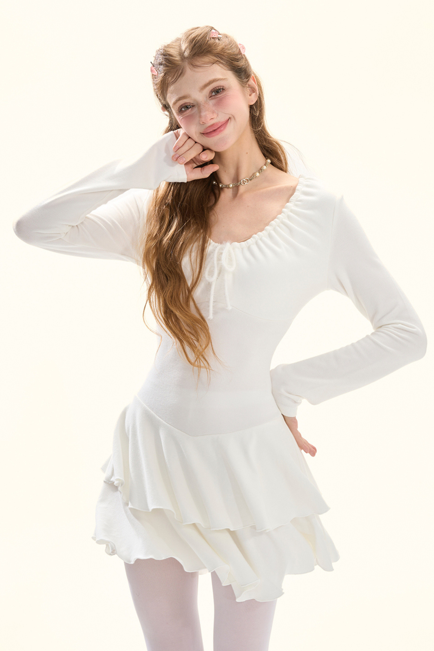 シャーリングドレープピュアドレス