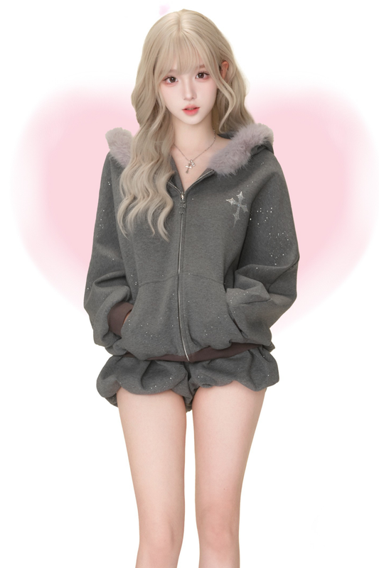 クロスファーフードジャケット+パンツ