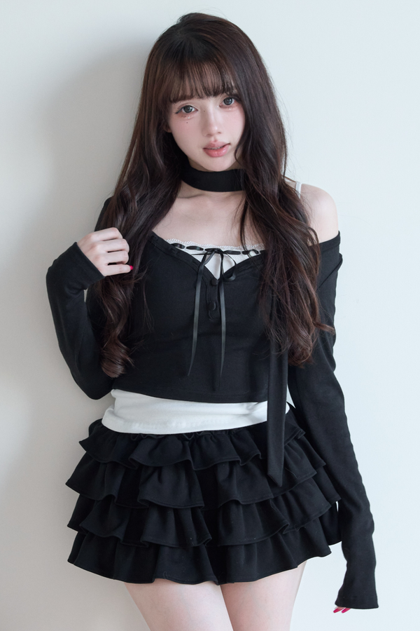 Little ribbon top + camisole