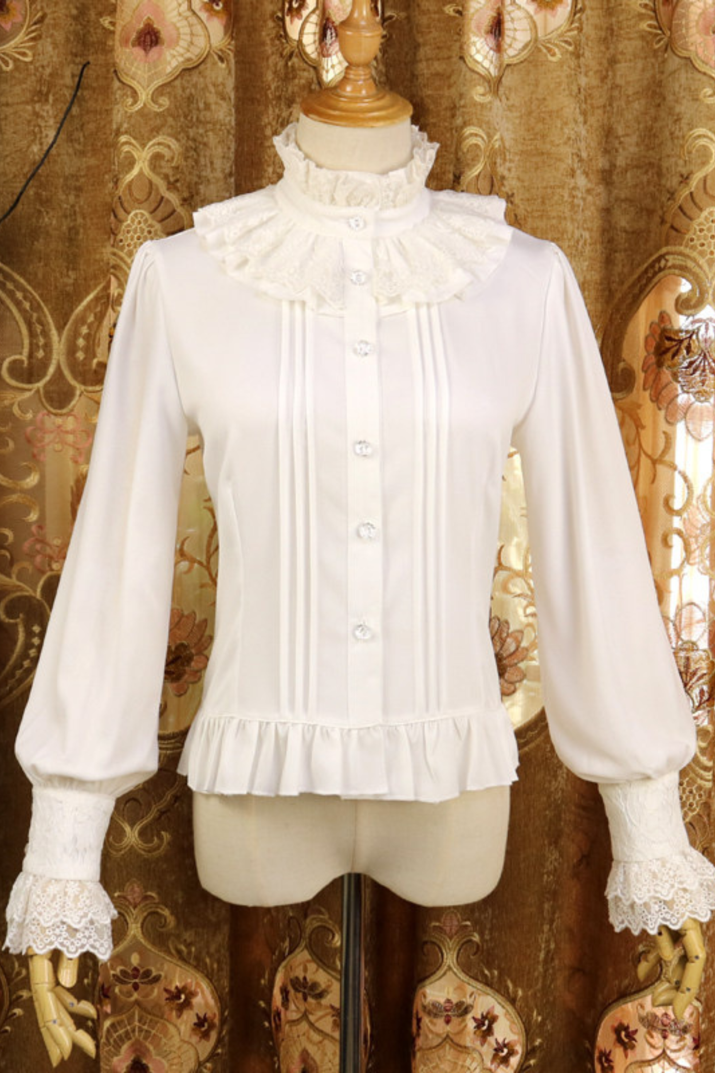 Elegant Neck Retro Chiffon Lolita Blouse