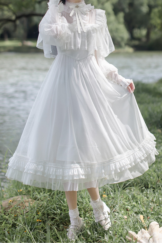 クラシステムエレガントドットガーゼワンピース