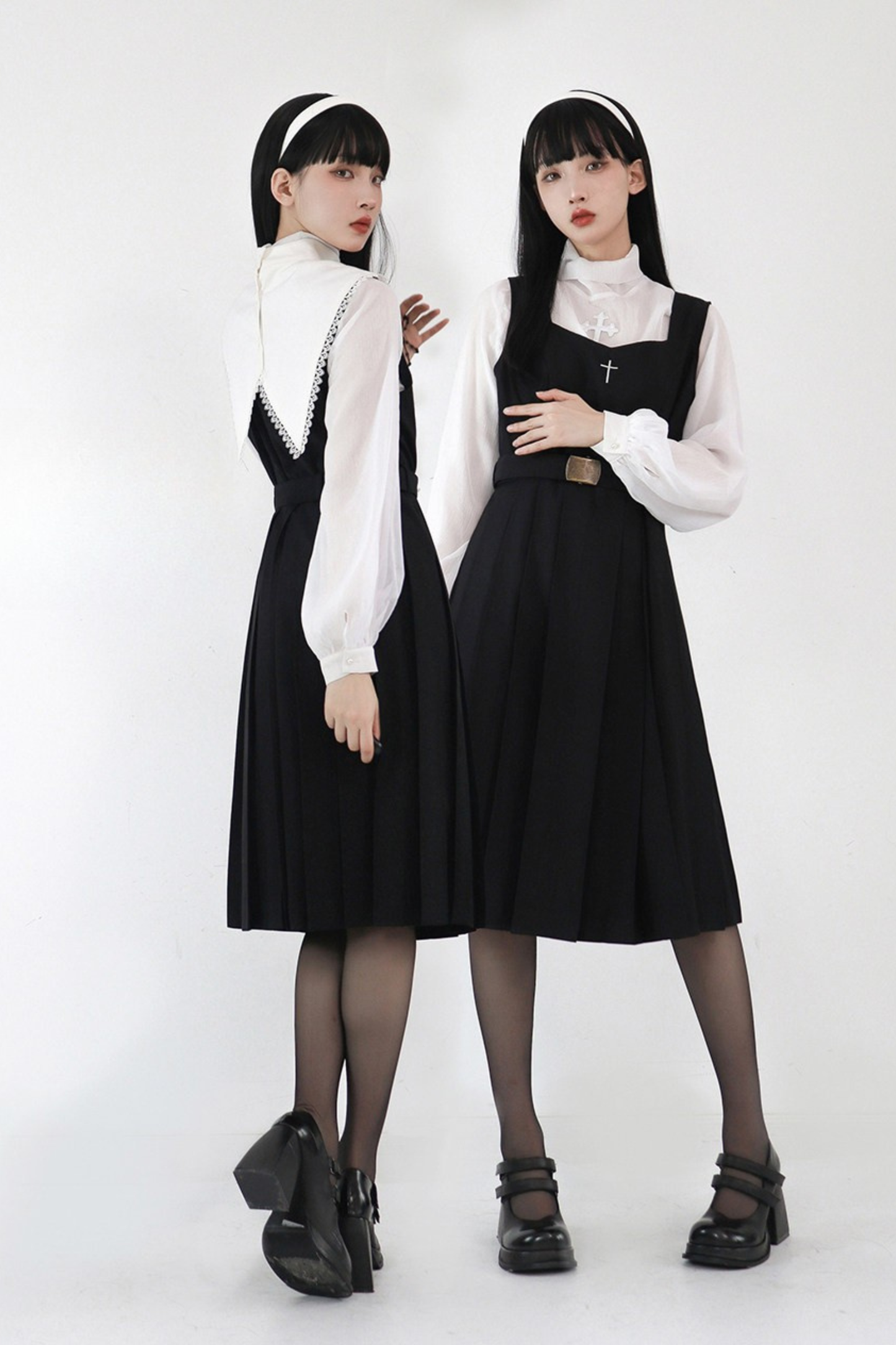 ゴシックスクールマント＋トップス＋ベストドレス