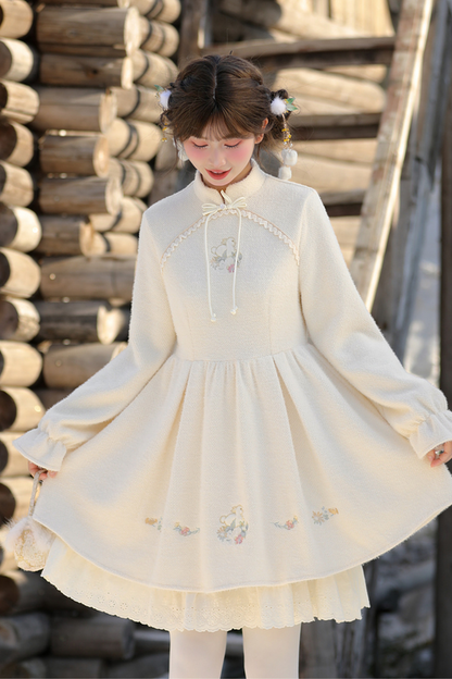 スイートスタンドカラードレス