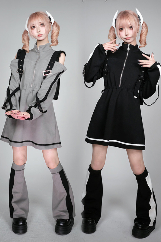 서브컬쳐 오프숄더 원피스