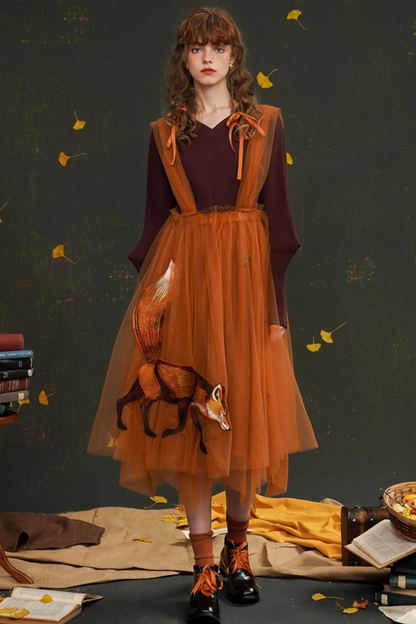 スイングガーゼチュチュスカートサスペンダースカート