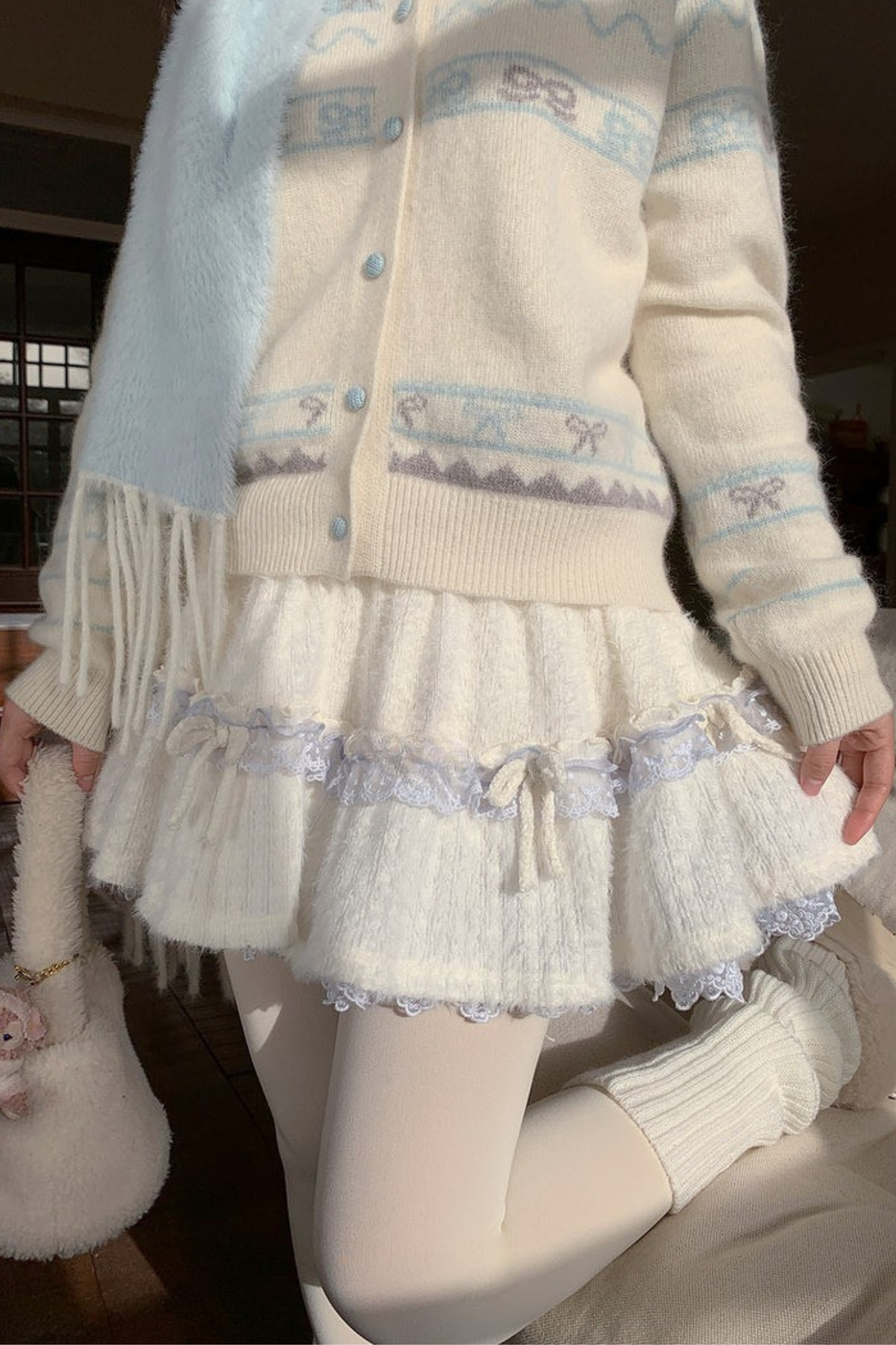 スイートニットレーススカート