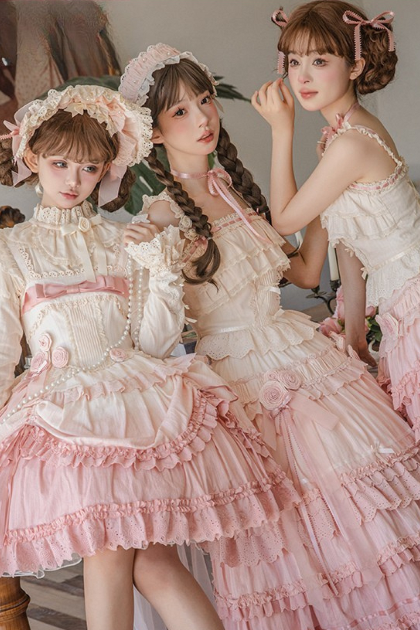 [Reservation Product] Frilled Gradient Princess Lolita Dress Set