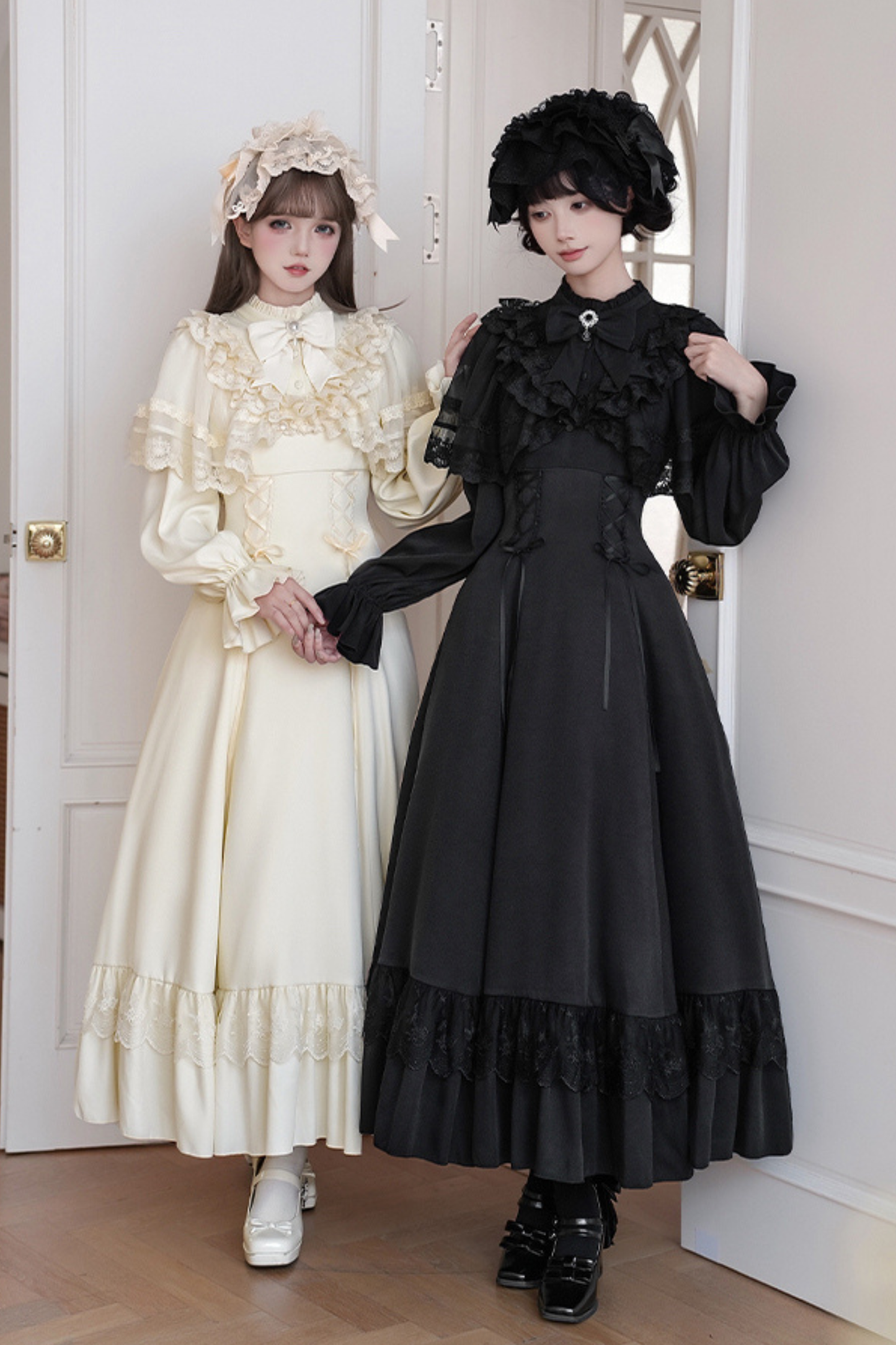 Elegant Dress + Shawl + Ribbon + Headdress