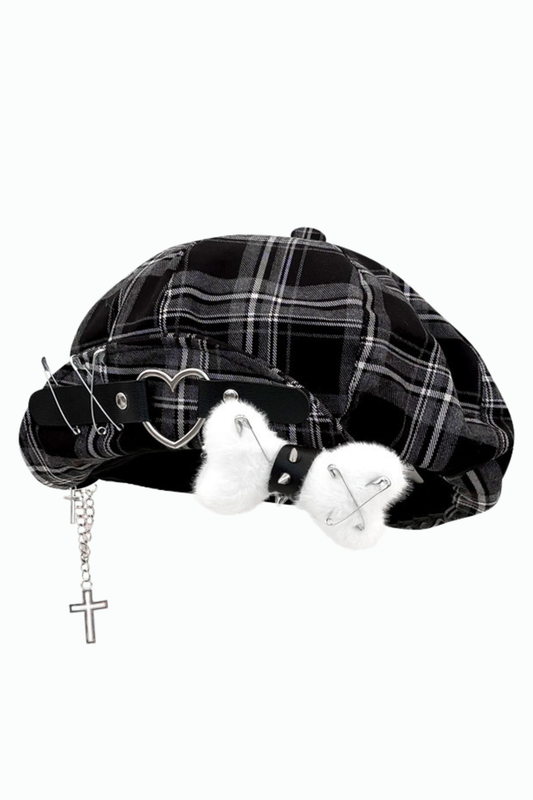 Nieten-Karo-Subkultur-Hut