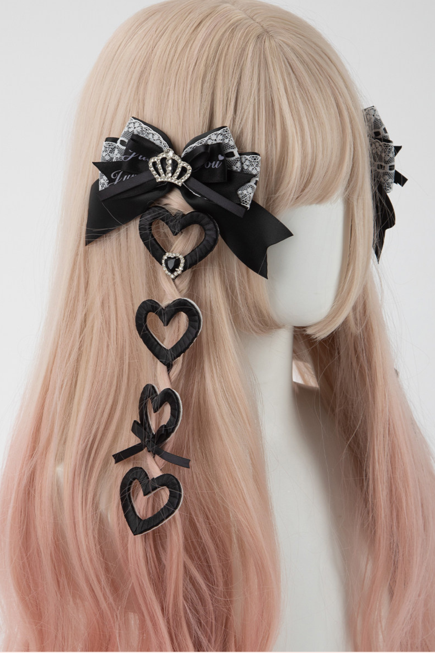 Lace Satin Ribbon Hair Clips