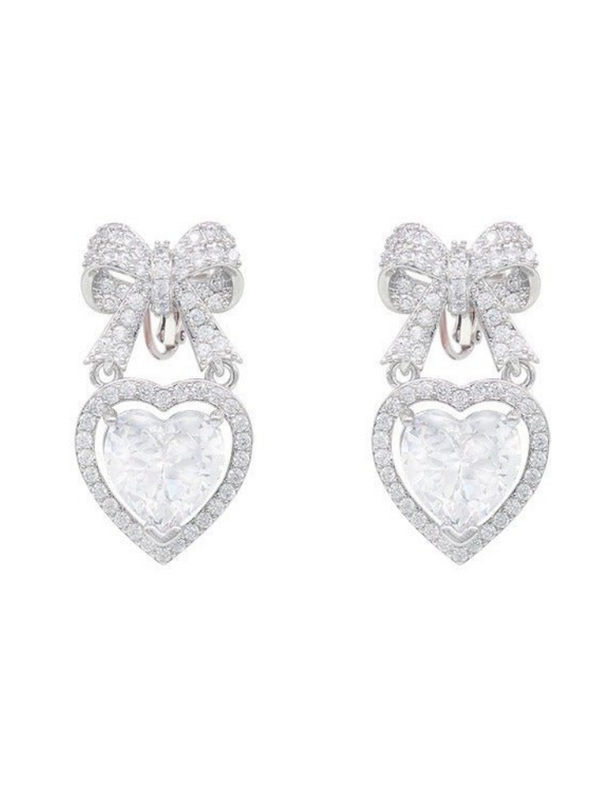 Heart Rubon Kubic Girly Earrings