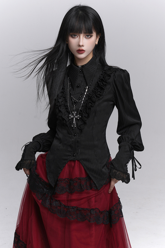 Ghost Girl Gothic Dark Top