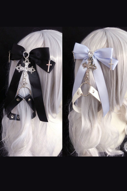 Gothic Doppel-Pferdeschwanz-Haarspange