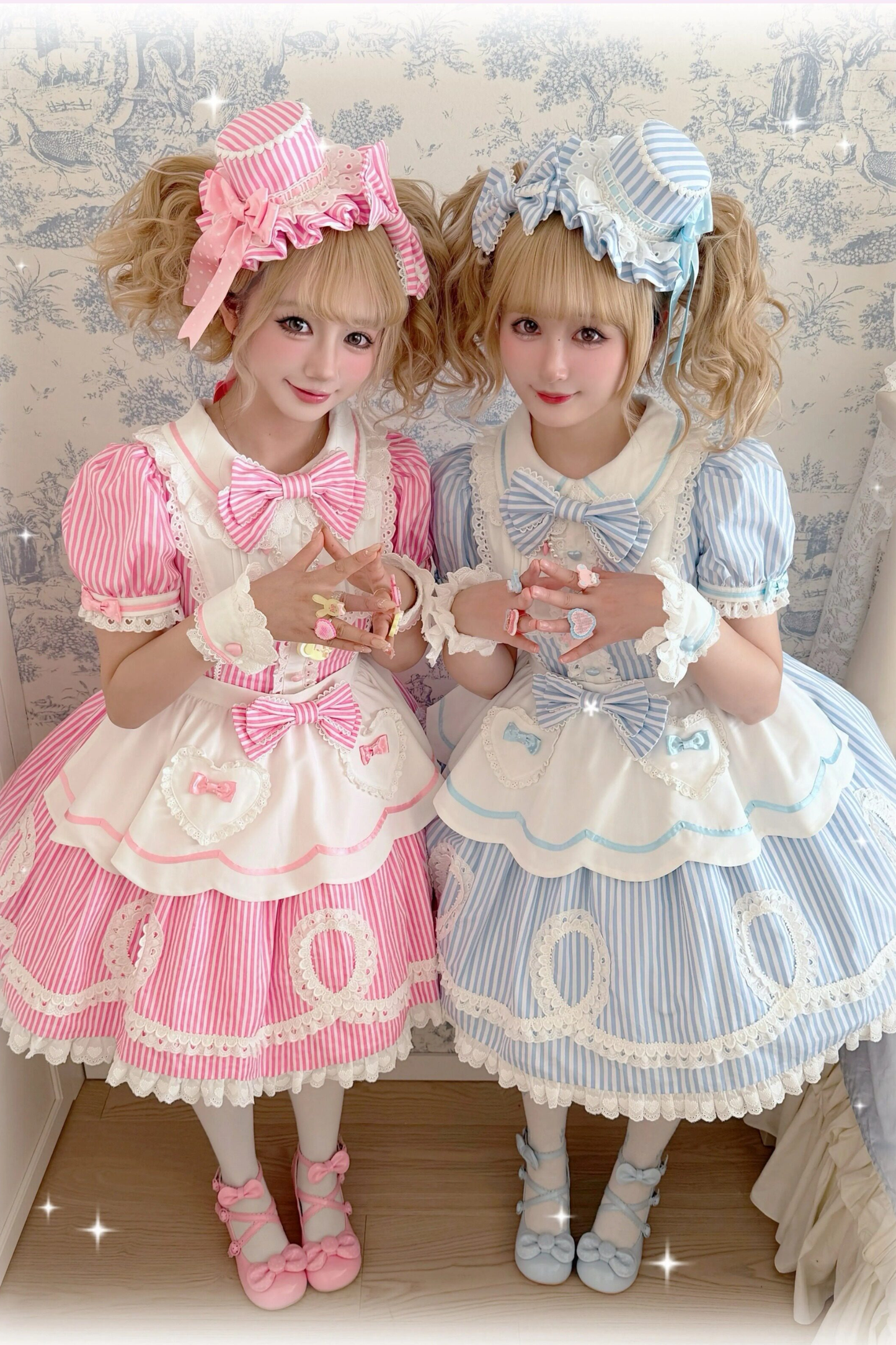 [Vorbestellung] Retro-Puppenartiges Lolita-Kleid + Haarband + Clip + Haube + Hut