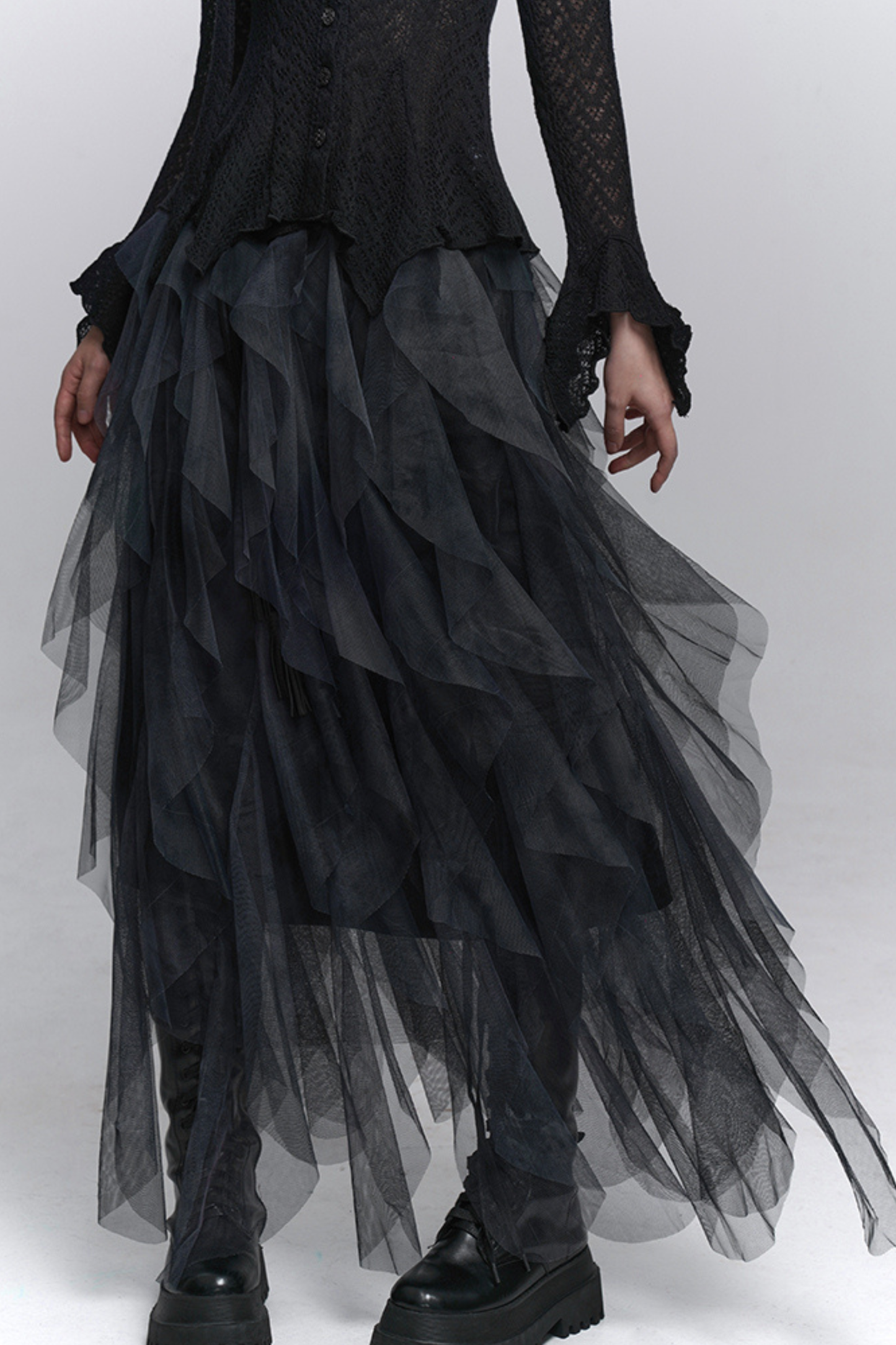 タイダイシアーフェザースカート