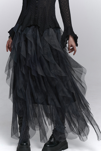 タイダイシアーフェザースカート