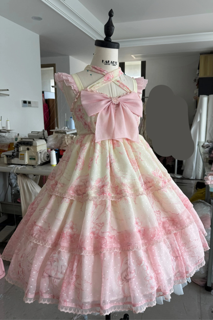 スイートジェリーフィッシュノースリーブロリータドレス