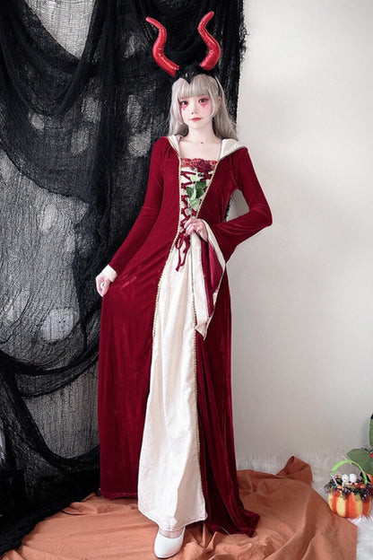 Hooded Witch Queen Cosplay Dress