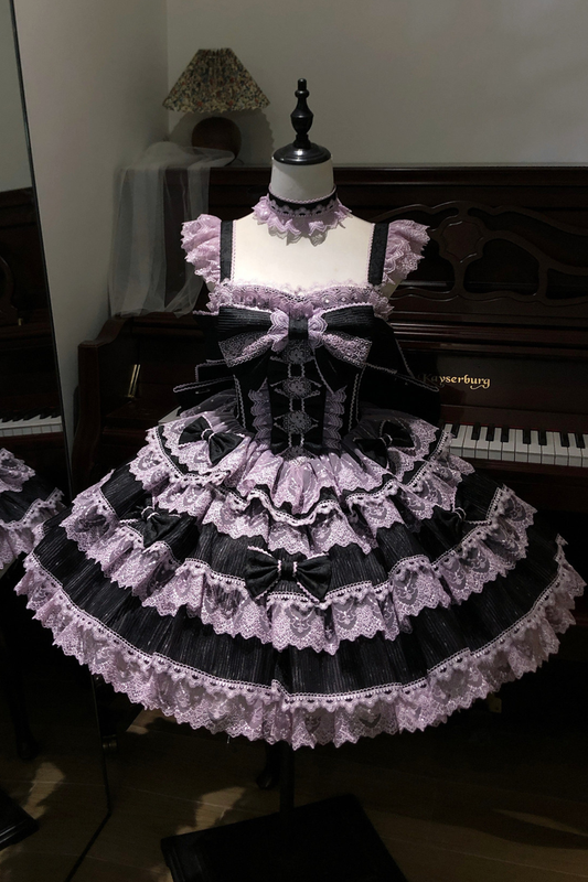 [예약상품] 프린세스 발레 케이크 로리타 원피스 + 헤어밴드 + 목걸이 + 슬리브 + 꼬리 예약 상품이므로 완료로 표기해 주세요