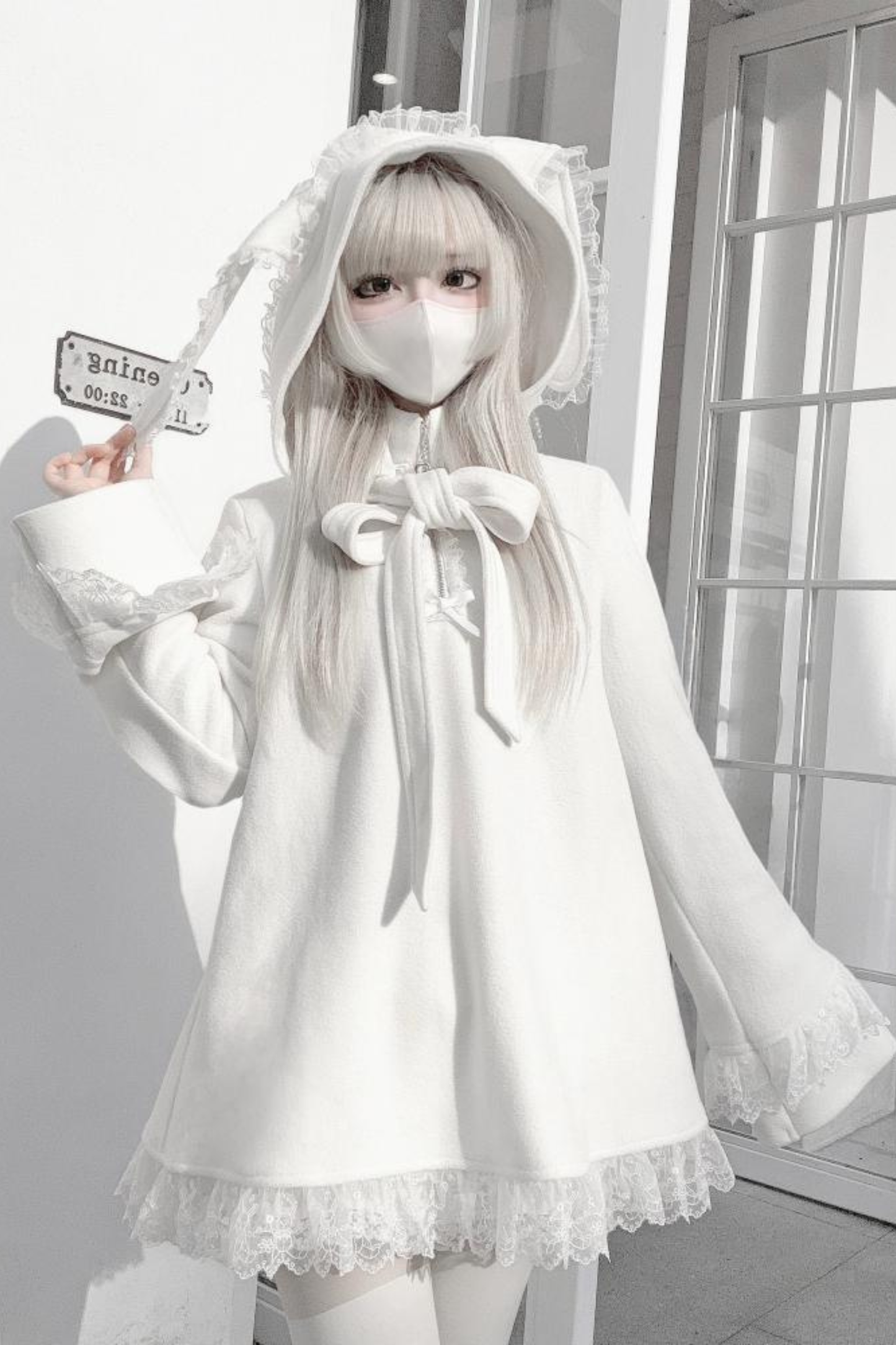 フレアレーストップス+うさ耳ハット