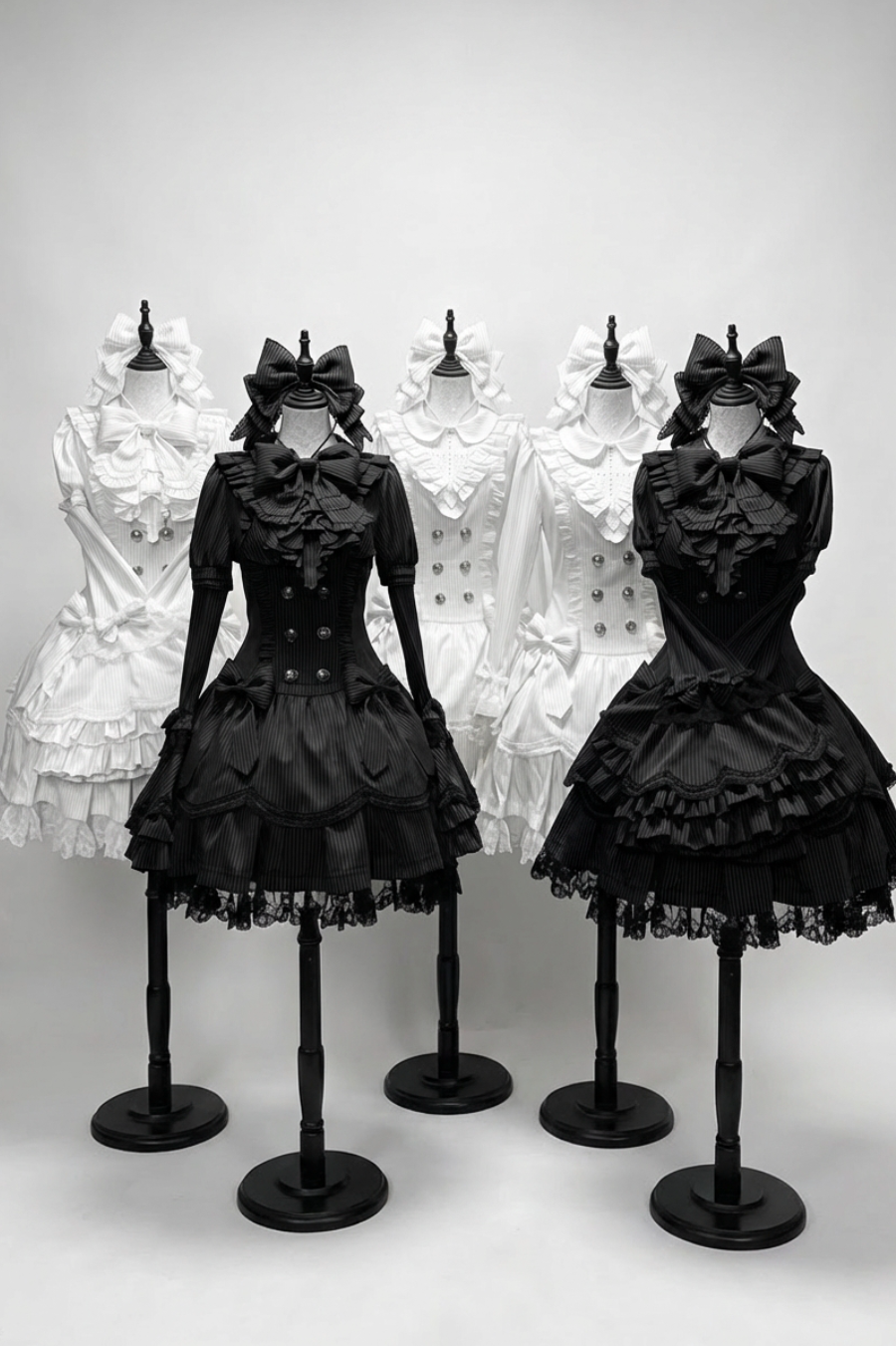 Dark Gothic Dress + Sleeves + Headband