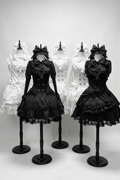 Dark Gothic Dress + Sleeves + Headband
