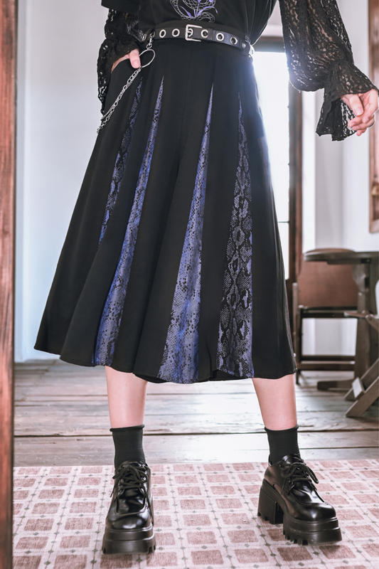 Ragment Splicing Printed Cropped Pants