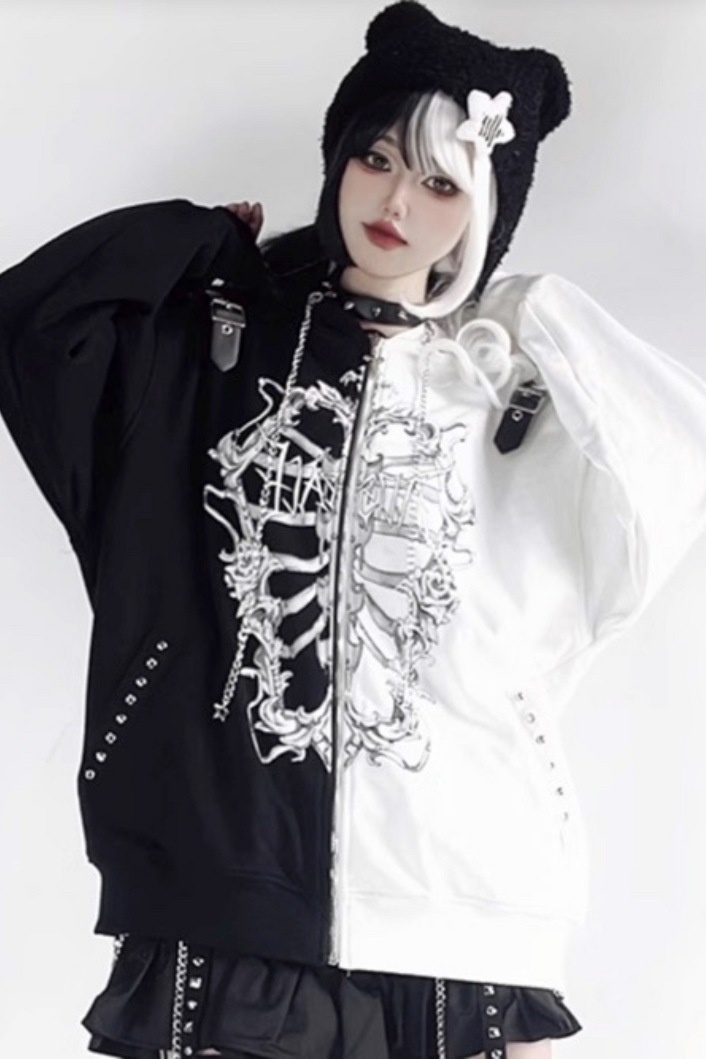 [Reservation product] Ashimedak bone zip hoodie