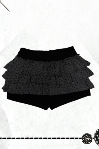 クロスドットタートルネックトップス+スカート+ペンダント