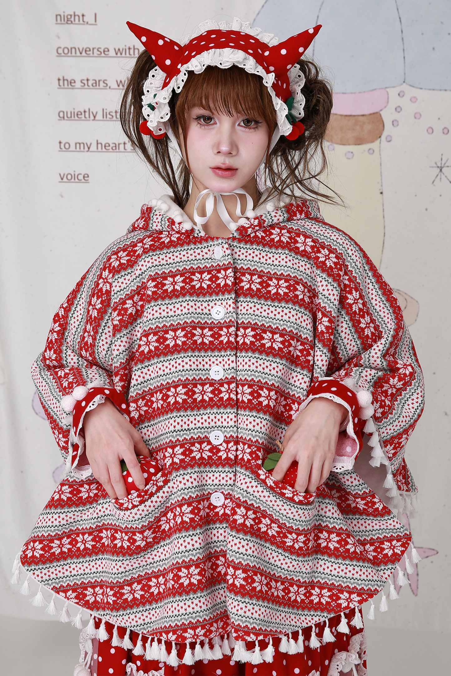 レトロガールルーズマント