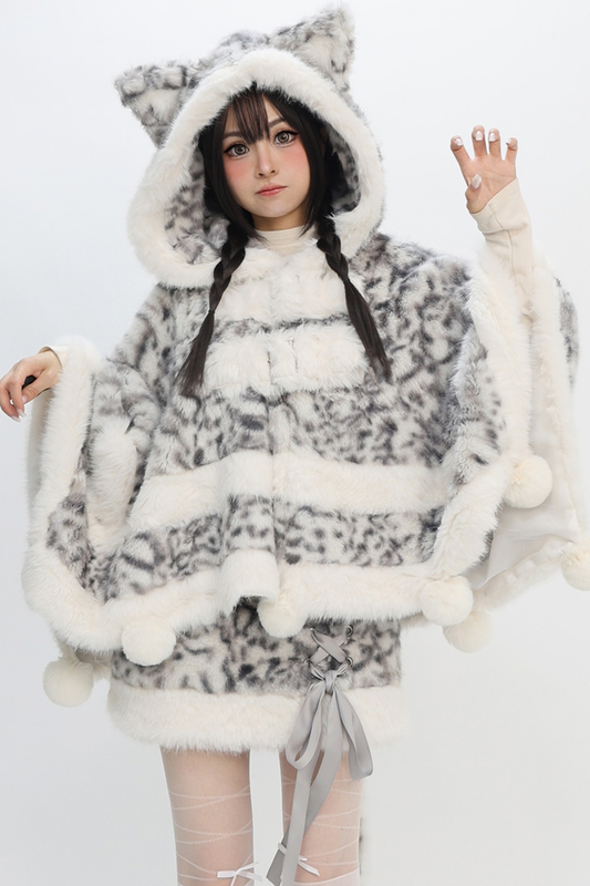 タビーヒョウ柄トップス+スカート+レッグカバー