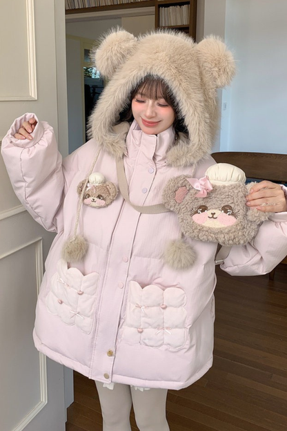 ベアフードスイートダウンジャケット