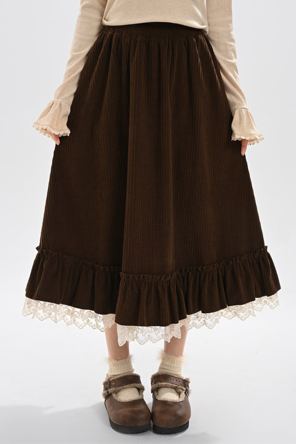 レトロレースフレアスカート