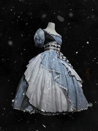[Deadline for reservations: June 20] Alice in Wonderland Asymmetrical Check Dress