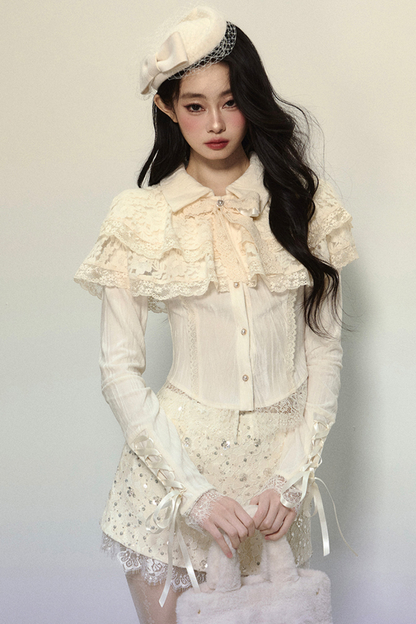 French Lace Elegant Shirt