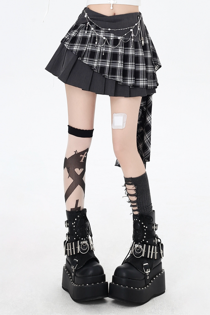 スパイスガールズハイウエストプリーツミニスカート