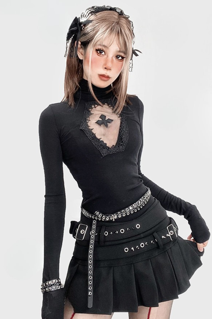 ゴシッククロスハイネックトップス