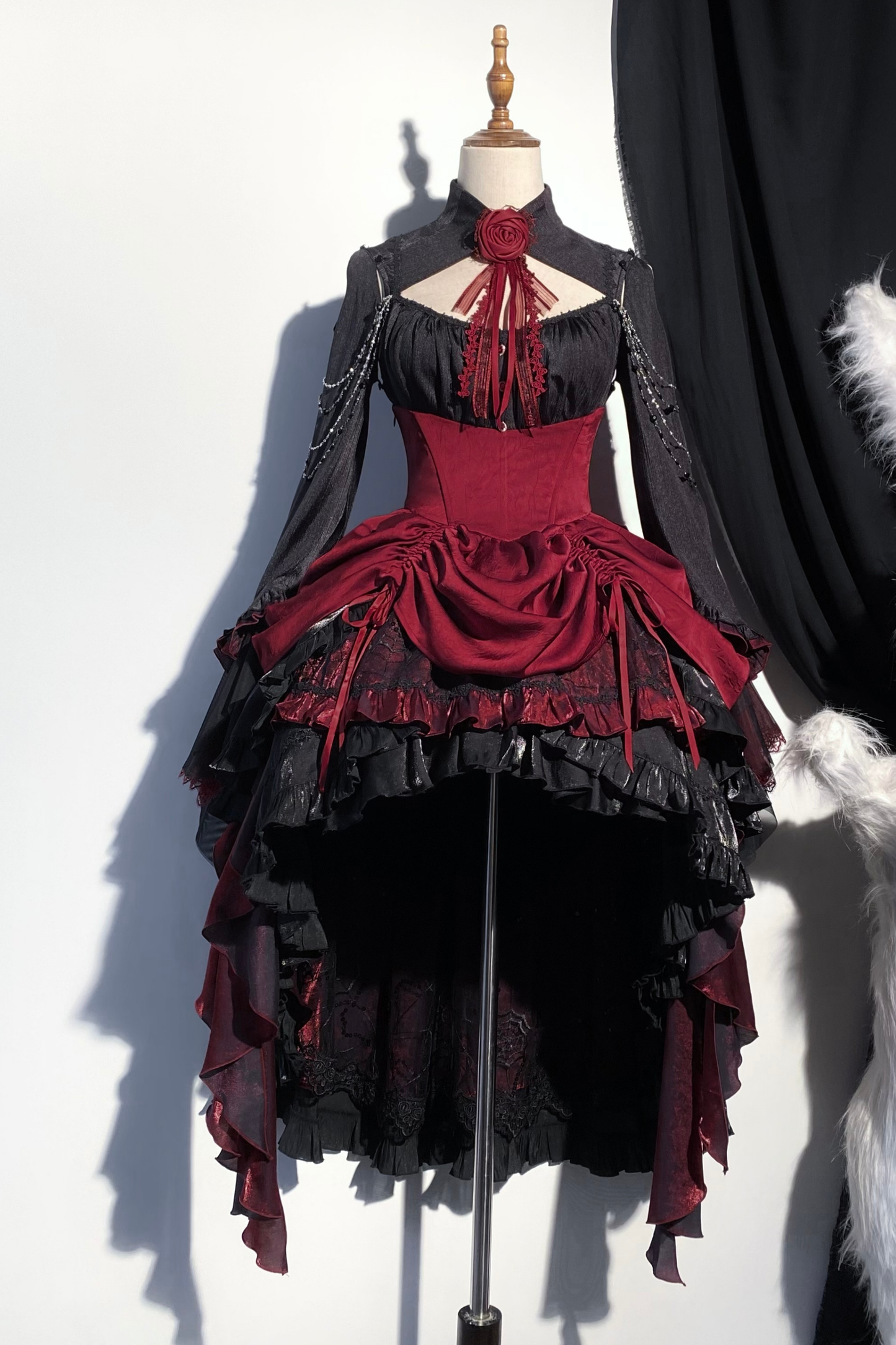 ダークフラワーゴシックロリータセットアップ