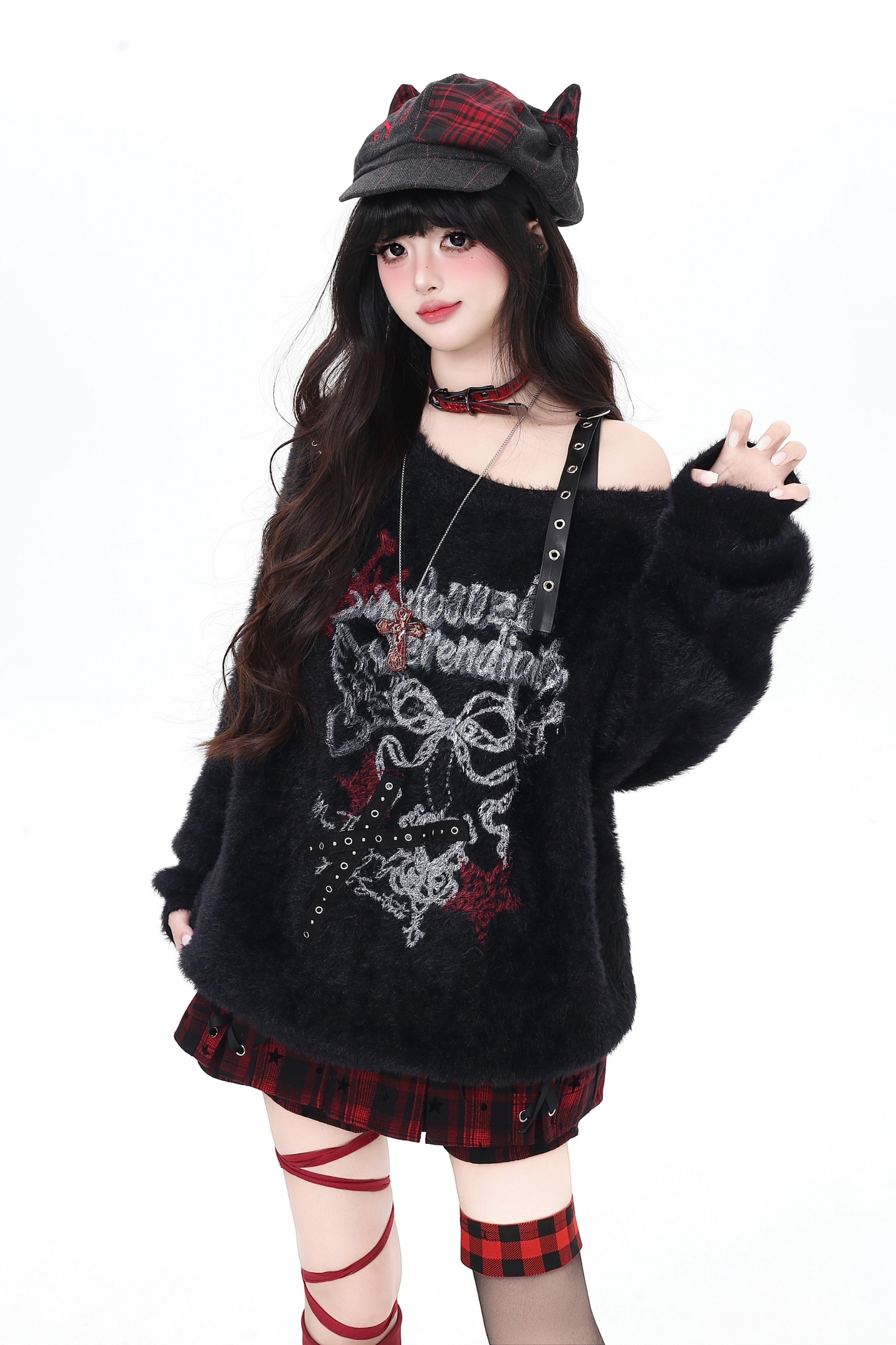 Sweet Cool Ribbon Off-the-shoulder Top