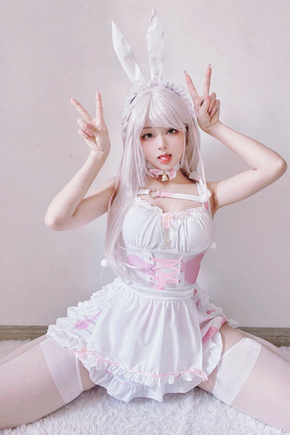 Pink Cat Maid Sexy Dance Dress