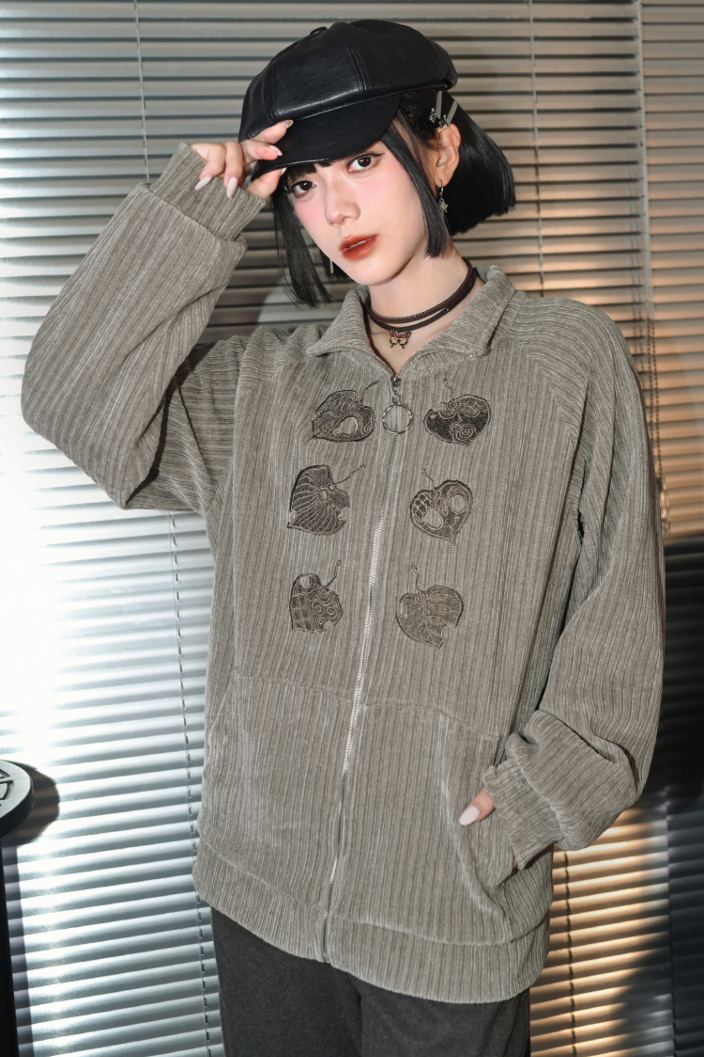 China Mode High Neck Zipper Jacket